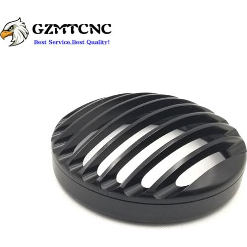 5 3/4" CNC Led Headlight Grill Head Lamp Guard Cover For Harley Davidson Sportster XL 883 Iron 1200 04-14 Custom XL1200C 1200