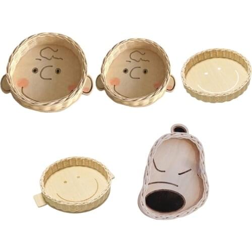 Creative Woven Picnic Baskets Plant Rattan Hand Woven Storage Basket Cabinet Organizer Baby Kids Child Candy Gadgets M6CE