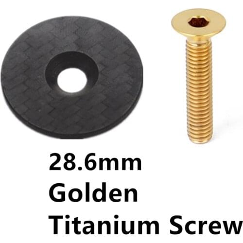 Carbon headset Carbon Bicycle Stem Top Cap with Titanium Screw For 28.6 /31.8mm 1/8" Steerer Fork Tube Caps Headset Cap Cover