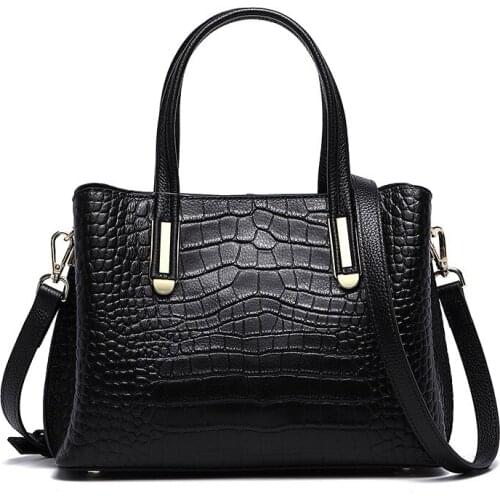 Vintage Fashion Crocodile Genuine Leather Luxury Ladies Handbags Women Bags Designer Woman Shoulder Bag Female Bolsas Feminina