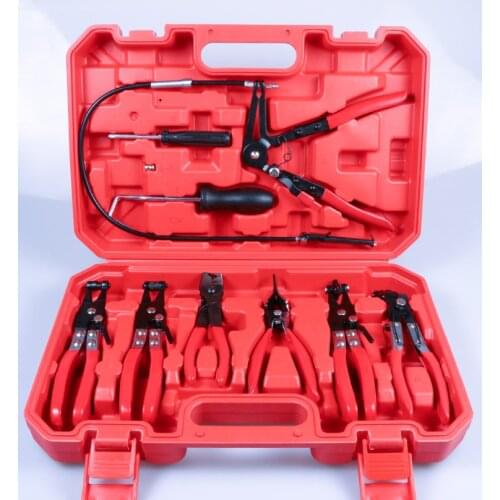 9pcs Hose Clamp Plier Set Cooling System Hose Clamp Auto Hand Tool Set Hose Clamp Plier