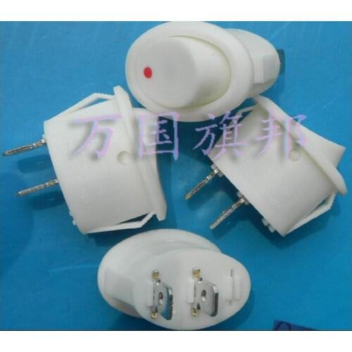 25*17mm 6A 250VAC 2P rockey Switch / ellipse switch white and gray