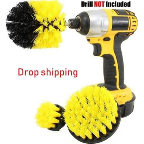3 pcs Power Scrubber Brush Drill Brush Clean for Bathroom Surfaces Tub Shower Tile Grout Cordless Power Scrub Drill Cleaning Kit