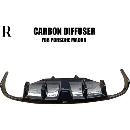 Carbon Fiber Rear Bumper Diffuser for Porsche Macan & Macan S 2.0t 3.0T 2014 up