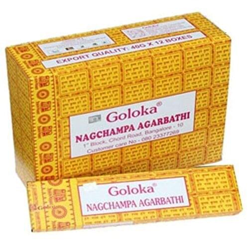 Goloka Nag Champa varillas de incienso 16 G cajas
