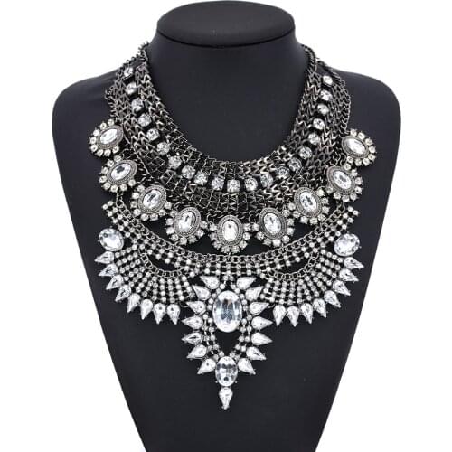 Indian Statement Choker Necklace Women Vintage Maxi Large Chain Necklace African Jewelry Boho Ethnic Fashion Accessories Femme