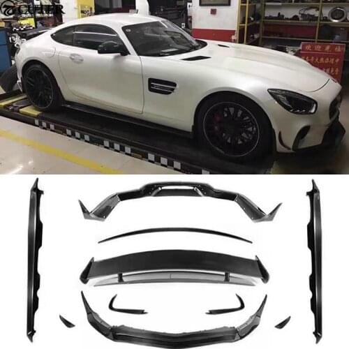 AMG GT GTS Car body kit Carbon Fiber front bumper lip rear diffuser side skirts rear spoiler for Mercedes Benz AMG GT GTS 15-16
