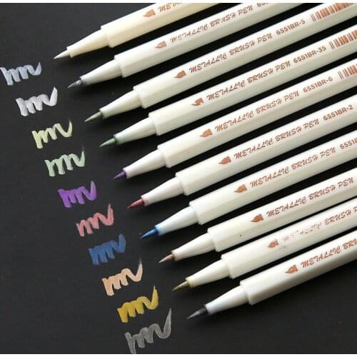 2PCS Gold Pearl Paint Pen Birthday Wedding Baby Shower Party Gift Favors Kids Souvenir Giveaway Scrapbook Decorate Signature Pen