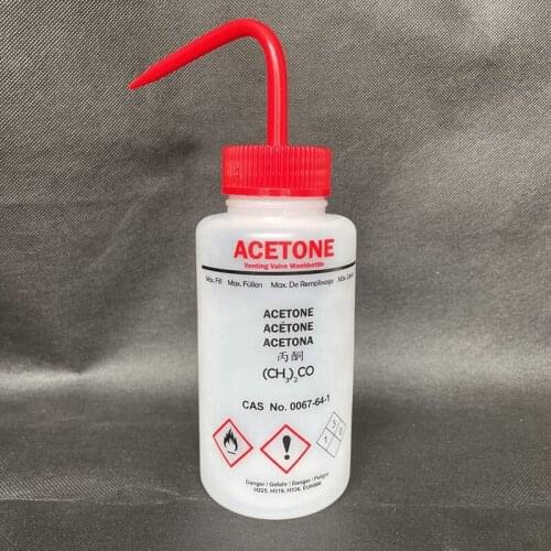 2pcs/lot Lab Acetone Plastic Squeeze Bottle Wash Rinse Bottles Clean Safely