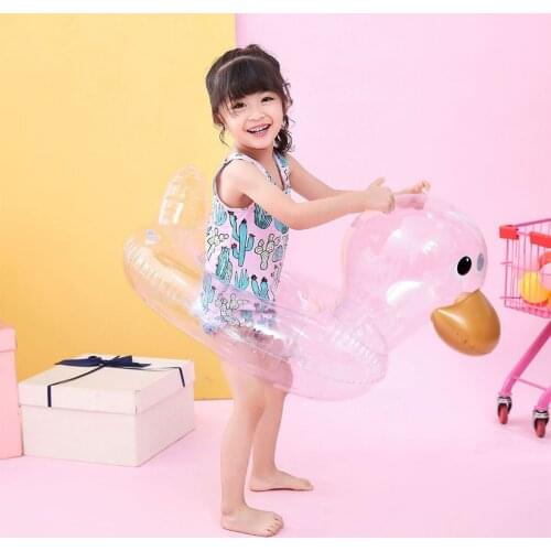Summer Children Swim Rings Cartoon Duck Shape Swimming Ring for Toddler Baby Cute Water Floating Seat Circle Swim Rings