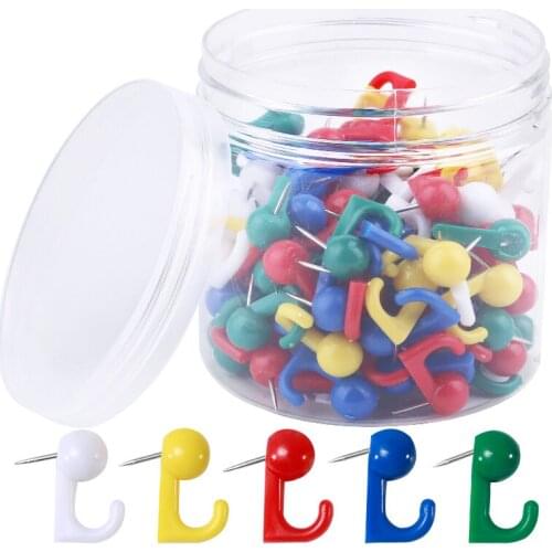 LMDZ 100PCS Color Pins Pushpin Hook Nail Positioning Pin Safety Pin Clothing Positioning Pin Safety Pin Office Supplies