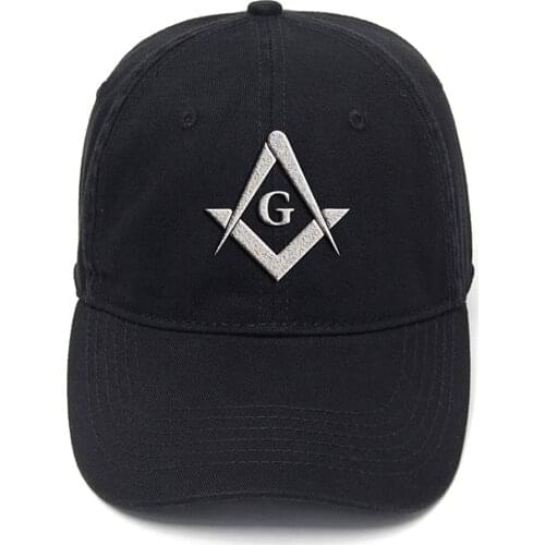 Lyprerazy Masonic Washed Cotton Adjustable Men Women Unisex Hip Hop Cool Flock Printing Baseball Cap