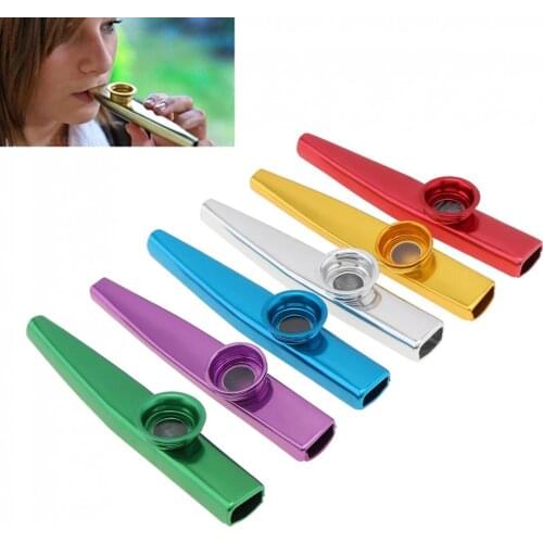 Metal Kazoos Musical Instruments Flutes Mouth Kazoo Musical Instruments Good Companion for Flute Instrument Music Lovers