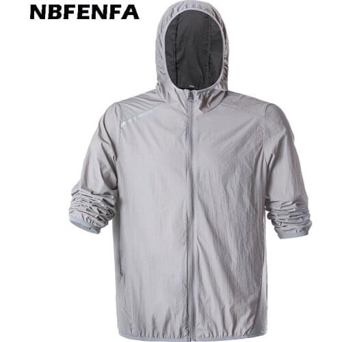 Men Summer Jacket Quick Dry Lightweight Tacitcal Coats Men Sun Protection Hooded Outdoor Coat Zipper Sport Male Jackets LX118