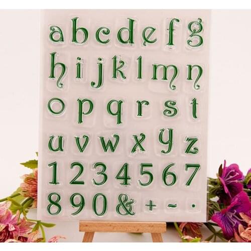 Lowercase Number Clear Stamp Transparent Seal DIY Scrapbooking Card Making Clear Silicone Stamp Crafts Supplies 2021 New Stamps