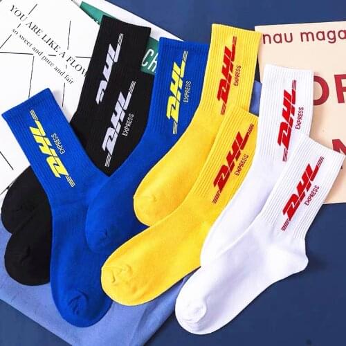 Unisex Mens Crew Cotton Socks DHL Express Hip Hop Socks Vetements Style Letter Print Hipster Men Woman Skaterboard Fashion Sock