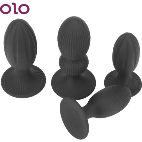 OLO Soft Anal Plug Prostate Massager Big Anal Beads Anus Stimulator Couple Toys Butt Plugs Sex Toys For Man Woman