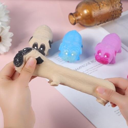 Portable Squeeze Stretching Pug Dog Pressure Relief Fidget Playhouse Bubble Toy