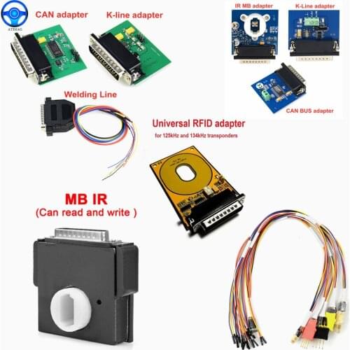 IPROG+ iProg Prog V85Programmer Replace Parts CAN BUS/K-Line/RFID/MB IR/PCF79XX/5pcs Probe Adapters Without Soldering/ 35080/160