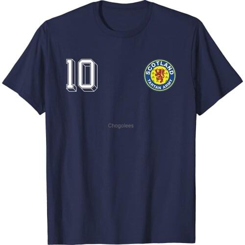 Retro Scotland Soccer Jersey Crest Tartan Army Scottish Lion T-Shirt