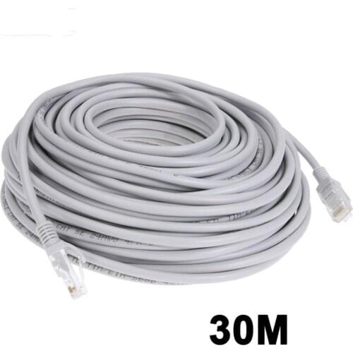 30M 98ft Cat5 Ethernet Network Cable RJ45 Patch Outdoor Waterproof LAN Cable Wires For CCTV POE IP Camera System