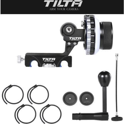 Tilta 3 FF-T03 DSLR Follow Focus Kit Hard stop 15mm/19mm Rod clamp + Crank handle + 40mm whip for 5D2/5D3/D800