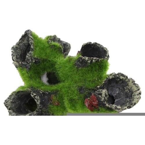 Aquarium Decoration Resin Mountain View Fish Play Tree House Hole Cave Decor For Fish Tank Aquarium Ornament decoration