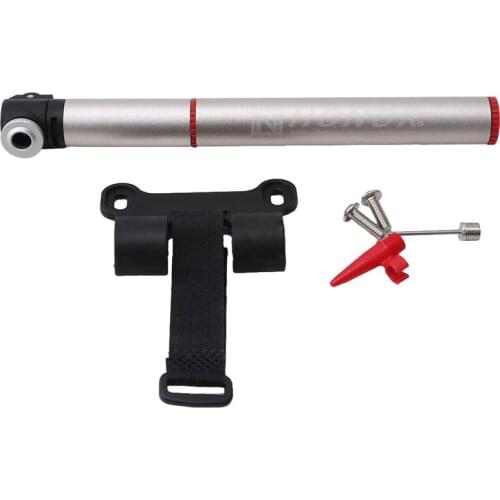 Bicycle Pump 120PSI 20CM Aluminum Alloy Portable Pocket Hand Inflator Compact Size GM-49L With Fixed Bottle Cage
