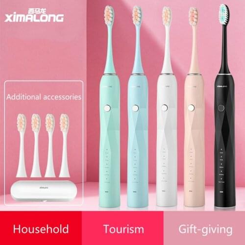 XiMALONG U2 Ultrasonic Electric Toothbrush Oral Care Automatic Toothbrush Waterproof USB Rechargeable 100 Days Gift-giving