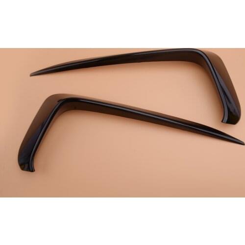 1Pair Gloss Black Front Bumper Fog Light Eyebrow Trim Cover Decor Fit for VW Jetta MK7 2019