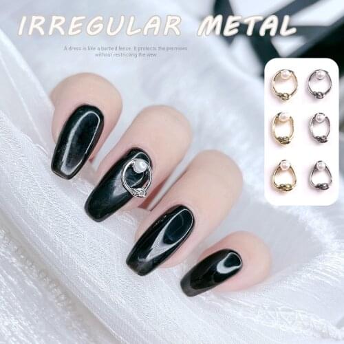 10Pcs/Lot Japanese Style New Product Personality Jewelry Irregular Pearl Alloy Nail Decoration Accessories Nail Alloy