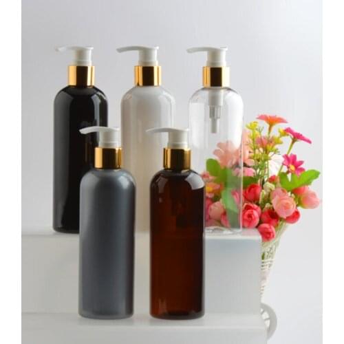 20PCS 300ml Empty Plastic Lotion Bottles Liquid Soap Pump Container For Personal Care Lotion , Aluminum Pump Cosmetic Containers
