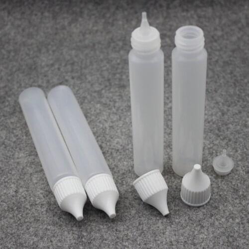 20pcs Tattoo Accessories Long Slim Dropper 30ML Henna Tattoo Plastic Bottle WIth Nozzle Applicator Drawing Ecig Smoking Bottle