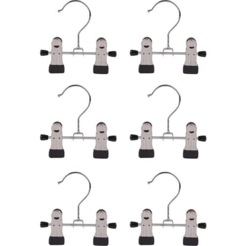 6Pcs Adjustable Stainless Steel Shoe Rack Pants Folder Boot Hanger Holder Portable Travel laundry Hook Hanging Clothes Sock Clip