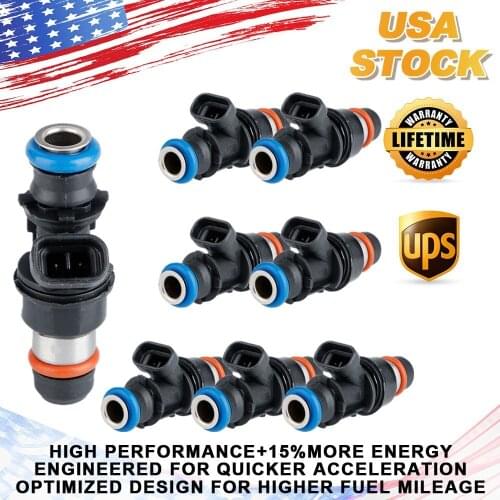 8x Upgrade Fuel Injectors For GM Chevy Silverado GMC 4.8/5.3/6.0L 99-07 25317628