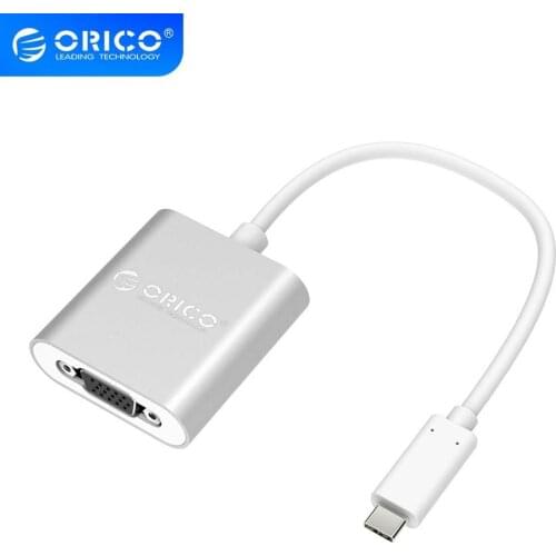 ORICO Aluminum Type-C to VGA Hub Support 1920*1080P HD Conversion USB3.1 Superspeed Type-C Hub With 15cm Cable Length