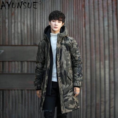 AYUNSUE Mens Down Jacket Men Clothing 2020 Winter Jackets Mens Thick Parka Warm Coat Male Hooded Clothes Veste Homme LXR949