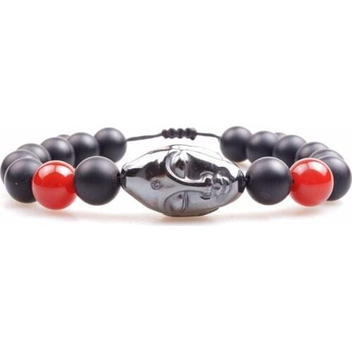 10mm Natural stone and Hematite bead Bracelets & Bangles For Men Friendship Jewelry Gift