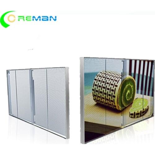 Flexible size 500x1000 1000 x 1000 led transparent screen 4ft x 3ft 6ft x 3ft 10ft x 6ft crystal led video wall