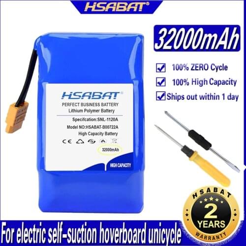HSABAT 10S2P 32000mAh lithium-ion rechargeable Battery for electric self-suction hoverboard unicycle Batteries
