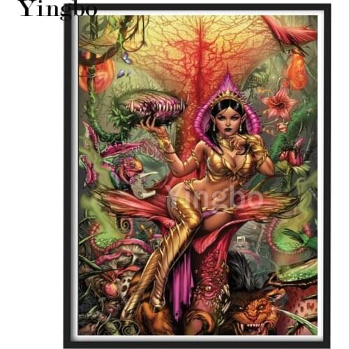 Full Square/Round Drill Beauty Piranha and the Beast Mosaic Diamond Embroidery Fantasy forest Diamond Painting Cross Stitch Kit