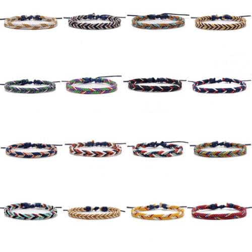 24 Style Handmade Brown Woven Rope Bracelet Women Men Adjustable String Charm Bracelet Homme Jewely