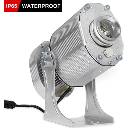 Hot Sale Aluminum Alloy Silver OUTDOOR 4500Lm 45W LED Gobo Projector Waterproof 45W LED Static Custom Image Projector Light