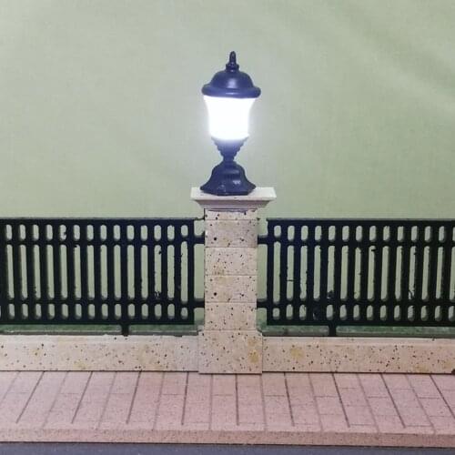 10x Model Railway Train Lamp Post Dollhouse Fairy Garden Street Lights HO Scale LEDs Bulk Style 2-2cm