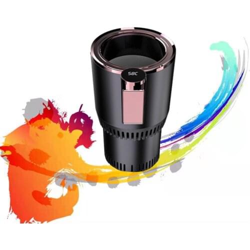 Upgrade LED Touch 110-220V home 12V car 24V truck auto Heating Cooling Cup Warmer Cooler cup Holder Tumbler Cooling Beverage
