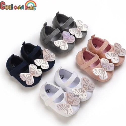 Autumn Baby Girl Shoes Soft Suede Newborn Toddler First Walkers Butterfly Decoration Non-Slip Rubber Sole Infant Princess Shoes