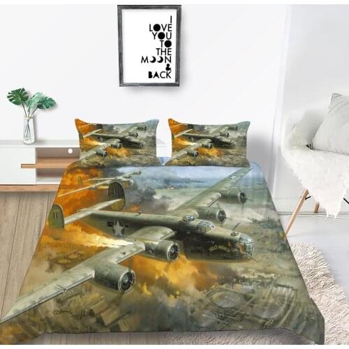 3D War Bedding Set Fighter Fashion Comfortable Duvet Cover For Men Queen King Twin Full Single Double Unique Design Bed Set