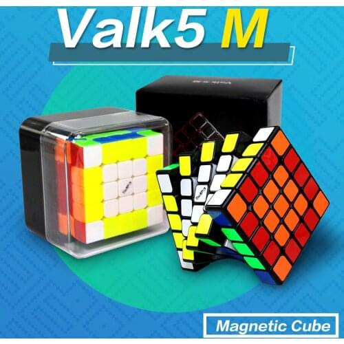 QIYI valk5 M 5x5x5 Magnetic Magic Cube Stickerless Professional Magnets Puzzle Speed Cube Educational Toys For Children valk5M
