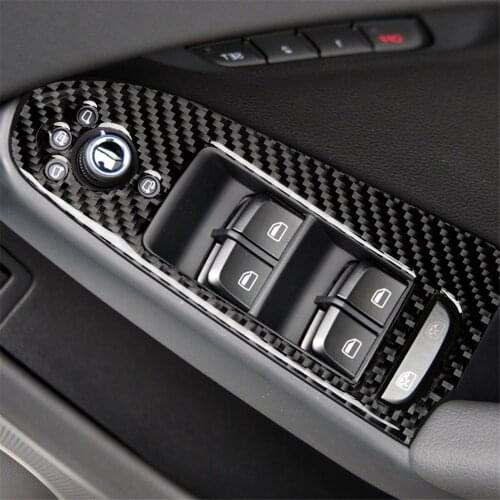 Window Adjustment Lift Frame Decorative Cover Trim Sticker for Audi Q5 A4 A5 B8 Car Accessories Interior Decoration Advanced