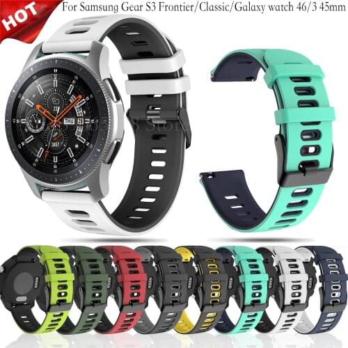 22mm Watch Strap For Samsung Gear S3 Frontier/Classic bracelet sport wrist bracelet watchband Galaxy watch 46/3 45mm Accessories